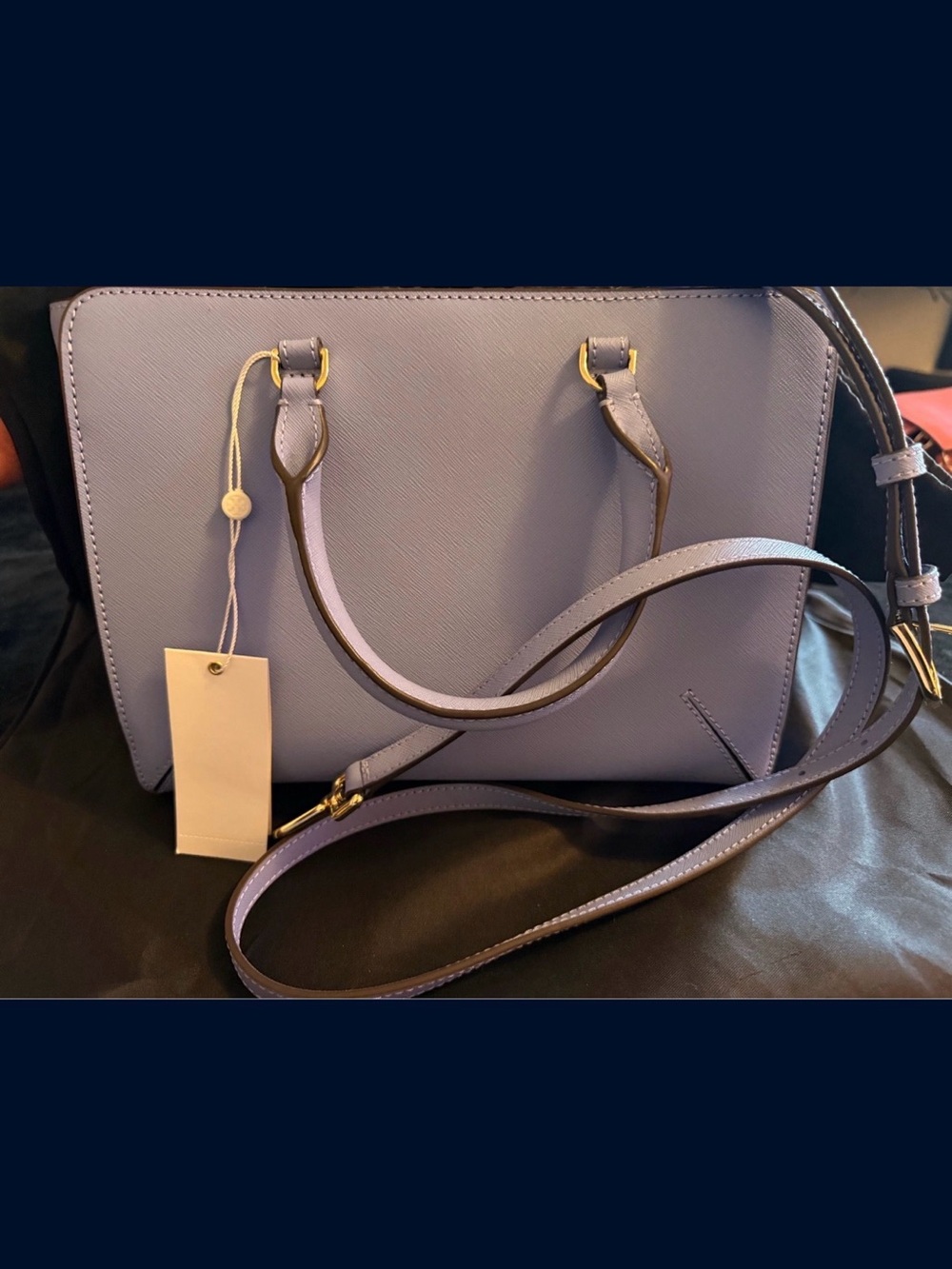 Tory Burch Small Top-Handle Satchel in Periwinkle - Picture 4 of 7